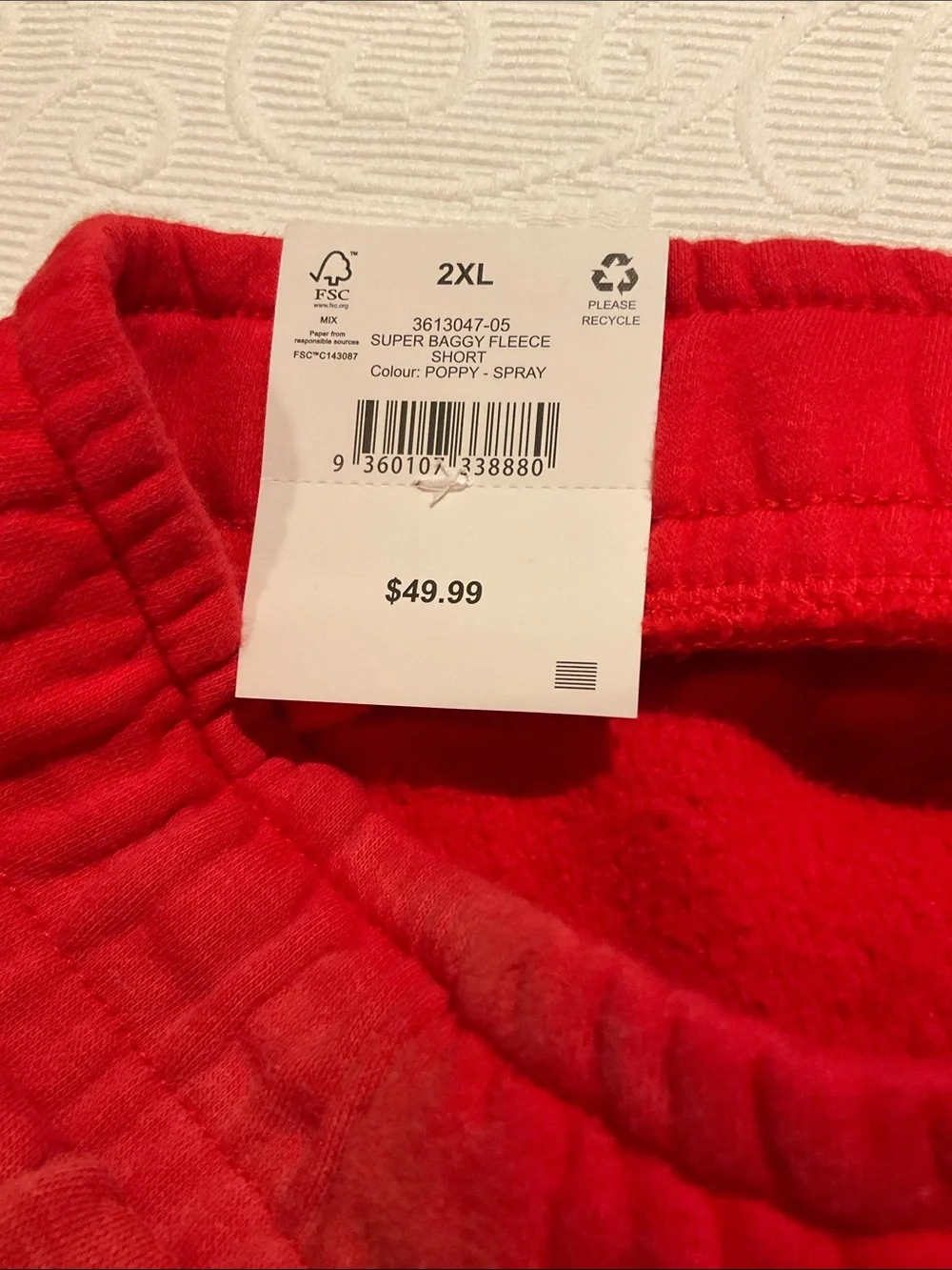 Cotton On Men's Red Athletic Drawstring Shorts. NWT. XXL